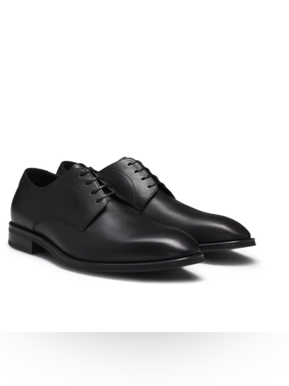 BOSS Stitching-detail Derby shoes in leather SIZE 9